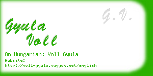 gyula voll business card